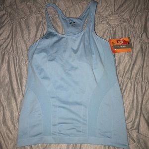 Light blue workout tank top